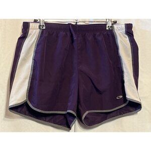 C9 Champion Womens Purple Athletic Running Shorts Size M Polyester Mesh Trim